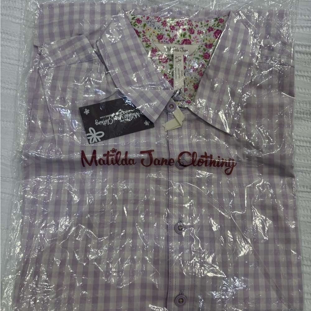 Matilda Jane Lavender Checkered Men's Shirt